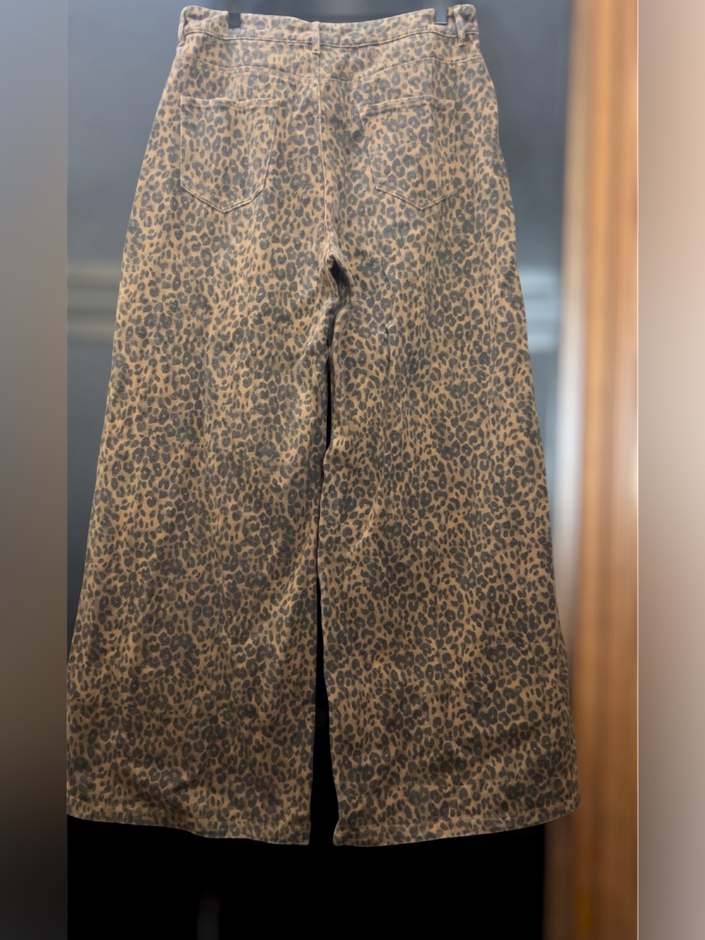 SSYS The Label Leopard Print Wide Leg Palazzo Pants Size 28 Boho Festival - Picture 3 of 5